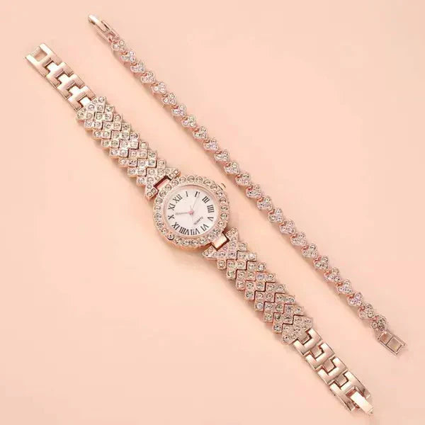 Relógio - Luxo LaBelle + BRINDE 1 PULSEIRA CRAVEJADA